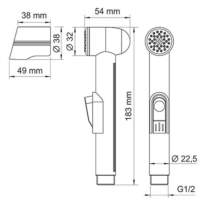 Гигиенический душ WasserKRAFT Wern A04200