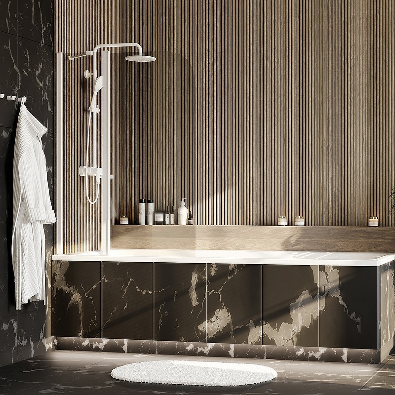 Шторка на ванну WasserKRAFT Leine 110 35P02-110W