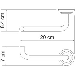 Держатель туалетной бумаги WasserKRAFT Ammer K-7096