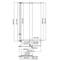 Шторка на ванну WasserKRAFT Main 80 41S02-80WS