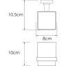 Стакан для зубных щеток WasserKRAFT Rhin K-8728