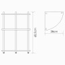 Напольная стеклянная полка WasserKRAFT K-4133