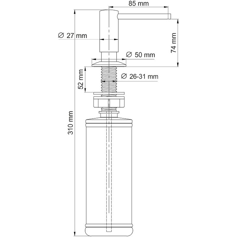 Дозатор для моющего средства WasserKRAFT K-75993