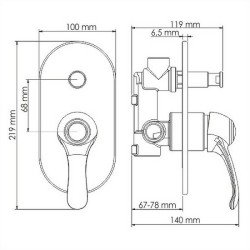 Смеситель для душа WasserKRAFT Isar 1361