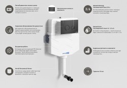 смывной бачок WasserKRAFT Aller 10TLT.031.ME.MB01 для унитаза