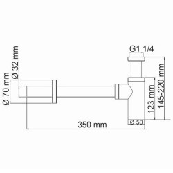 Сифон для раковины WasserKRAFT Mindel A150