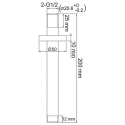 Кронштейн для верхнего душа WasserKRAFT A068