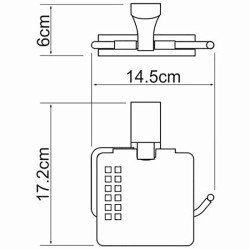 Держатель туалетной бумаги WasserKRAFT Leine K-5025 с крышкой