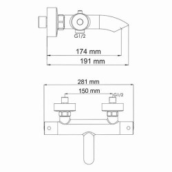Смеситель для ванны WasserKRAFT 4811 Thermo с термостатом