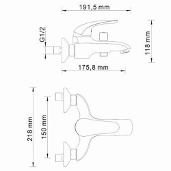 Смеситель для ванны WasserKRAFT Rossel 2801