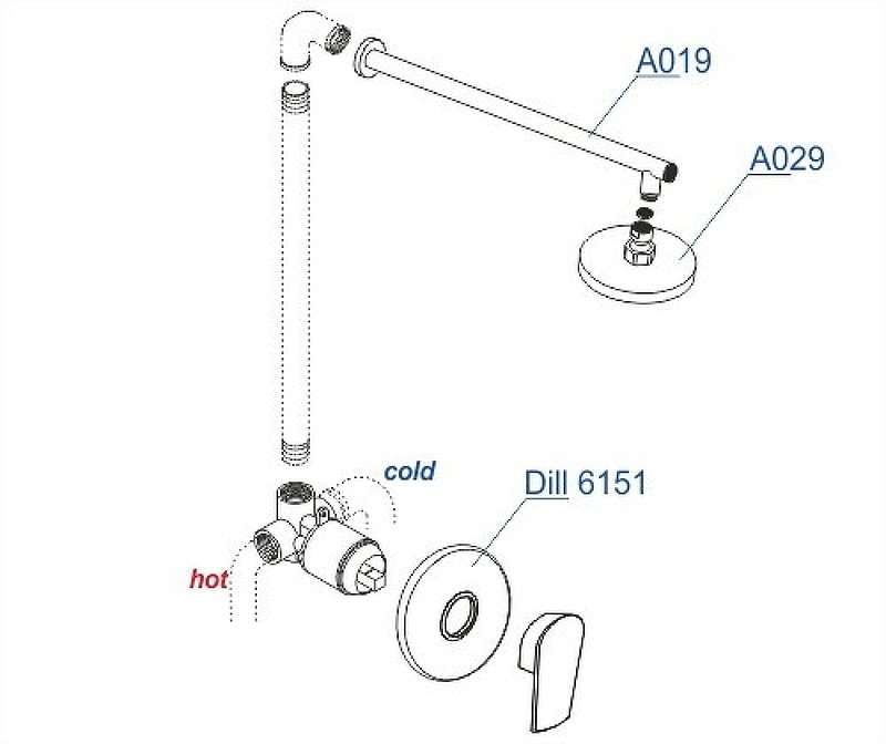 Душевая система WasserKRAFT Dill A12629