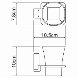 Стакан для зубных щеток WasserKRAFT Leine K-5028