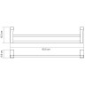 Полотенцедержатель WasserKRAFT Leine K-5040W двойной
