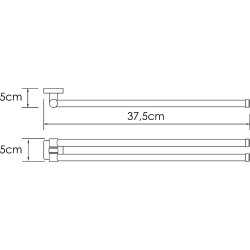 Полотенцедержатель WasserKRAFT Rhin K-8731