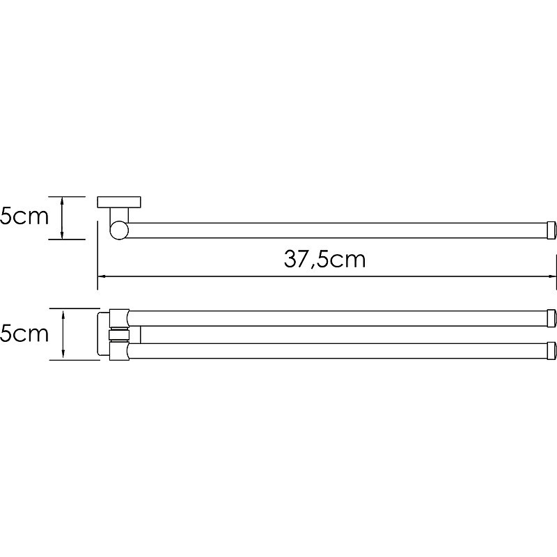 Полотенцедержатель WasserKRAFT Rhin K-8731