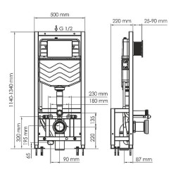 монтажная рама WasserKRAFT Dill 61TLT.010.ME.WM04 для унитаза