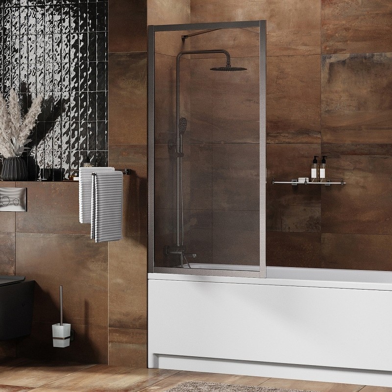 Шторка на ванну WasserKRAFT Abens 80 20W01-80 BN Fixed WasserSchutz