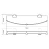 Стеклянная полка WasserKRAFT Leine K-5044W