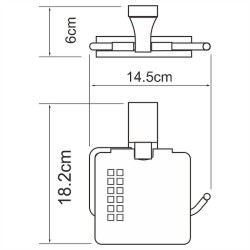 Держатель туалетной бумаги WasserKRAFT Lopau K-6025 с крышкой