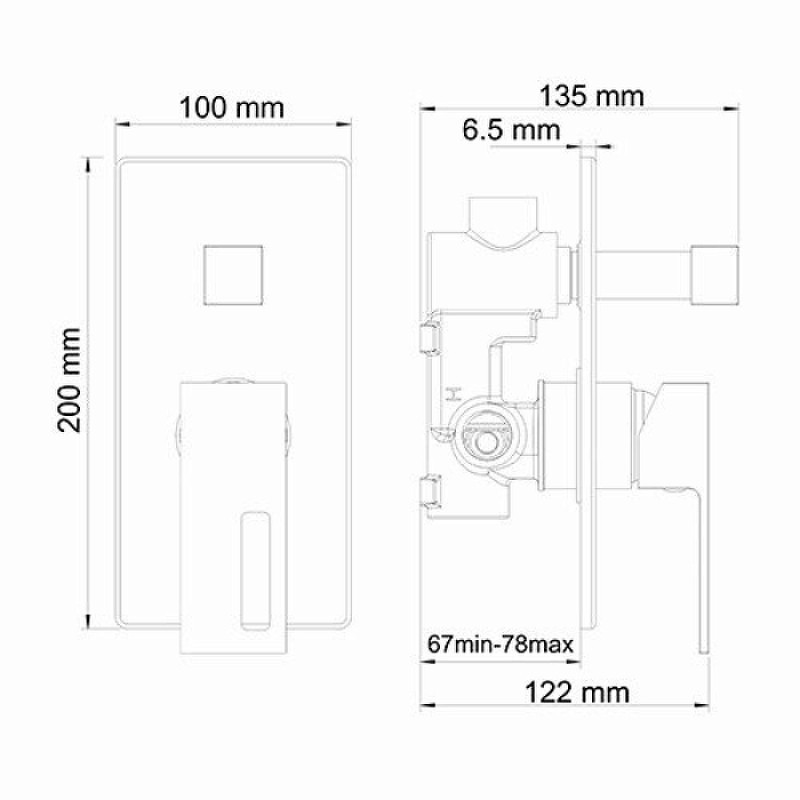 Смеситель для душа WasserKRAFT Alme 1541