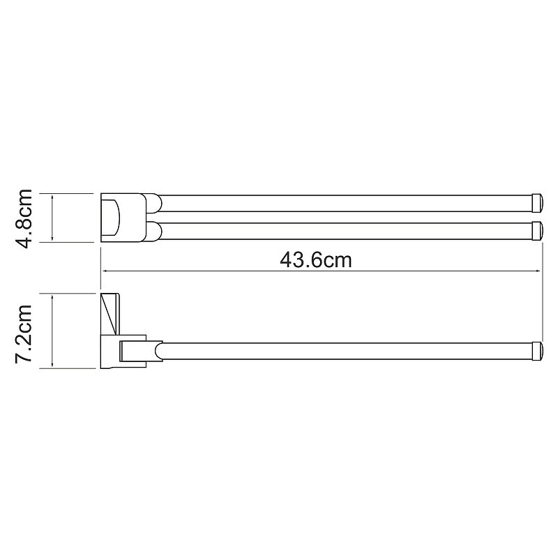 Полотенцедержатель WasserKRAFT Leine K-5031W поворотный