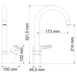 Смеситель для кухни WasserKRAFT Ruhr 24407