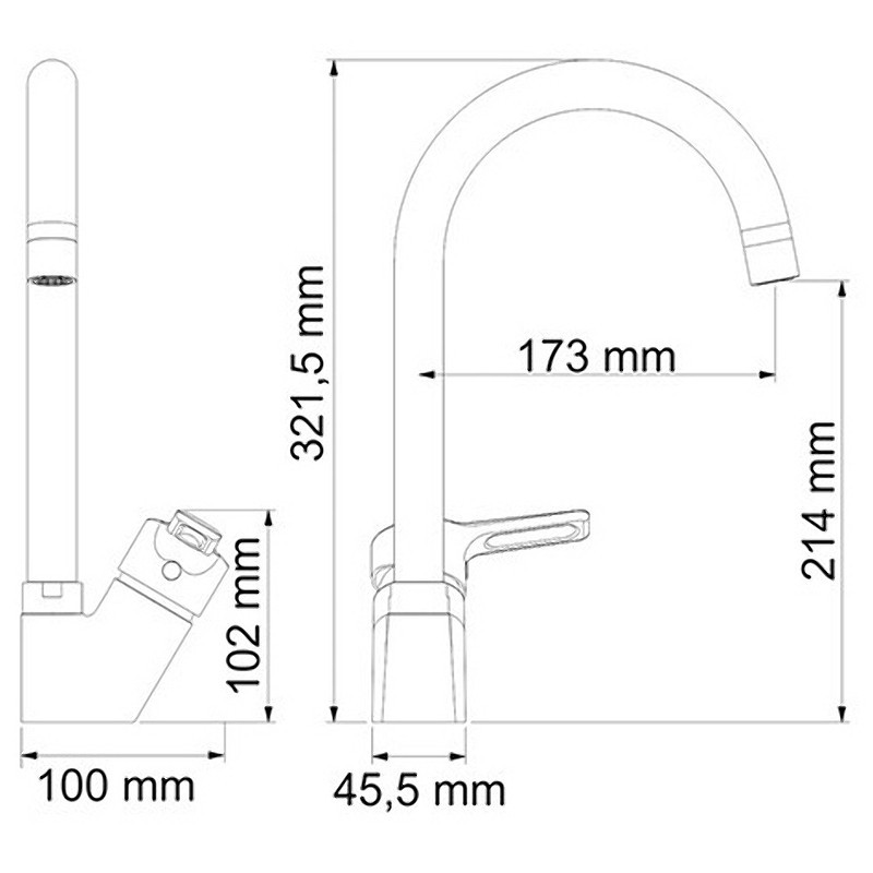 Смеситель для кухни WasserKRAFT Ruhr 24407