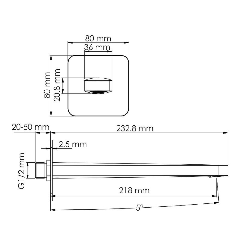 Излив для смесителя WasserKRAFT Asphe A289