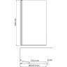 Шторка на ванну WasserKRAFT Berkel 80 48P01-80WFixed