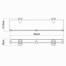 Стеклянная полка WasserKRAFT Oder K-3044