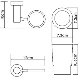 Стакан для зубных щеток WasserKRAFT K-28228
