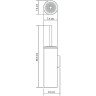 Ершик для унитаза WasserKRAFT K-1087BRUSHED GOLD