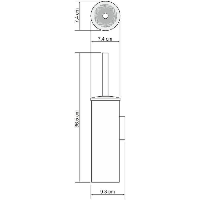Ершик для унитаза WasserKRAFT K-1087BRUSHED GOLD