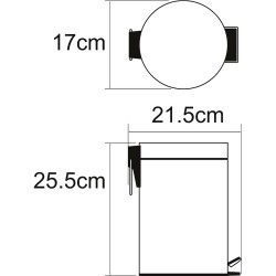 Ведро для мусора WasserKRAFT K-633W