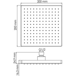 Верхний душ WasserKRAFT Exter A140