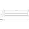 Полотенцедержатель WasserKRAFT Kammel K-8340W двойной