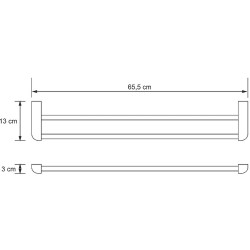 Полотенцедержатель WasserKRAFT Kammel K-8340W двойной
