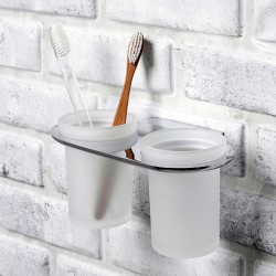 Стакан для зубных щеток WasserKRAFT Kammel K-8328D двойной