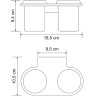 Стакан для зубных щеток WasserKRAFT Kammel K-8328D двойной