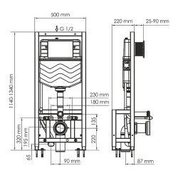монтажная рама WasserKRAFT Dill 61TLT.010.ME.RG04 для унитаза