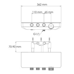 Смеситель для ванны WasserKRAFT Mindel 8599 Thermo с термостатом