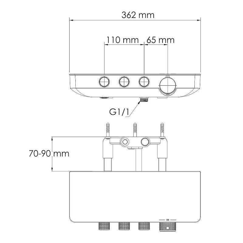 Смеситель для ванны WasserKRAFT Mindel 8599 Thermo с термостатом