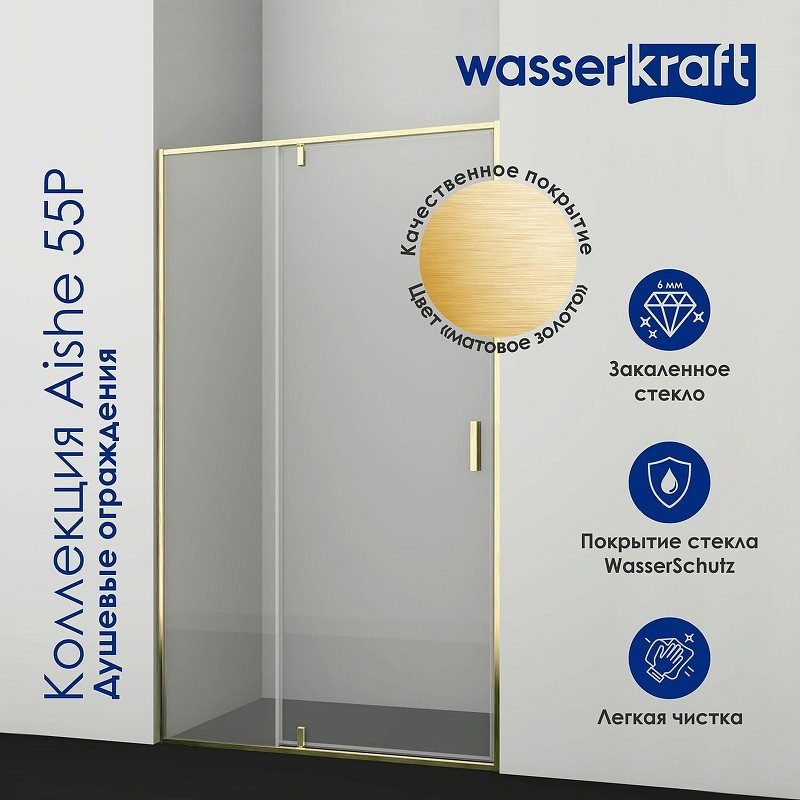Душевая дверь WasserKRAFT Aisch 100 55P12