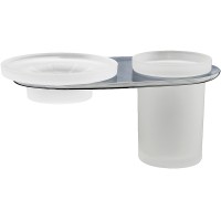 Стакан для зубных щеток с мыльницей WasserKRAFT Kammel K-8326