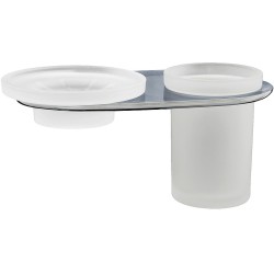 Стакан для зубных щеток с мыльницей WasserKRAFT Kammel K-8326