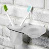 Стакан для зубных щеток с мыльницей WasserKRAFT Kammel K-8326