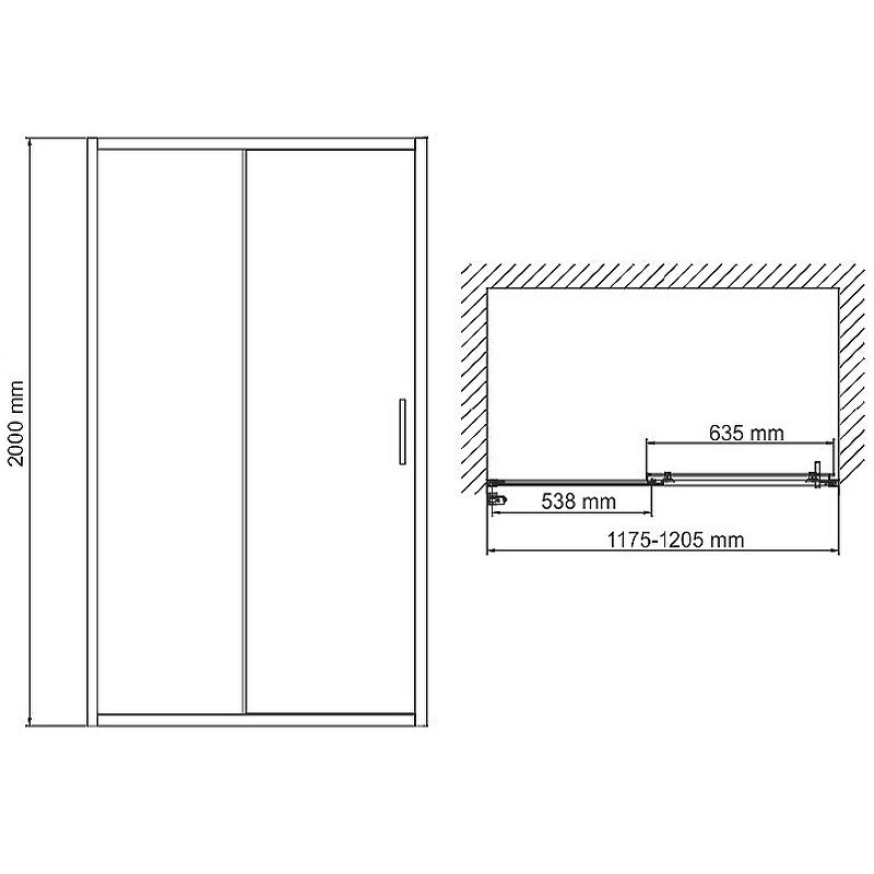 Душевая дверь WasserKRAFT Main 120 41S05