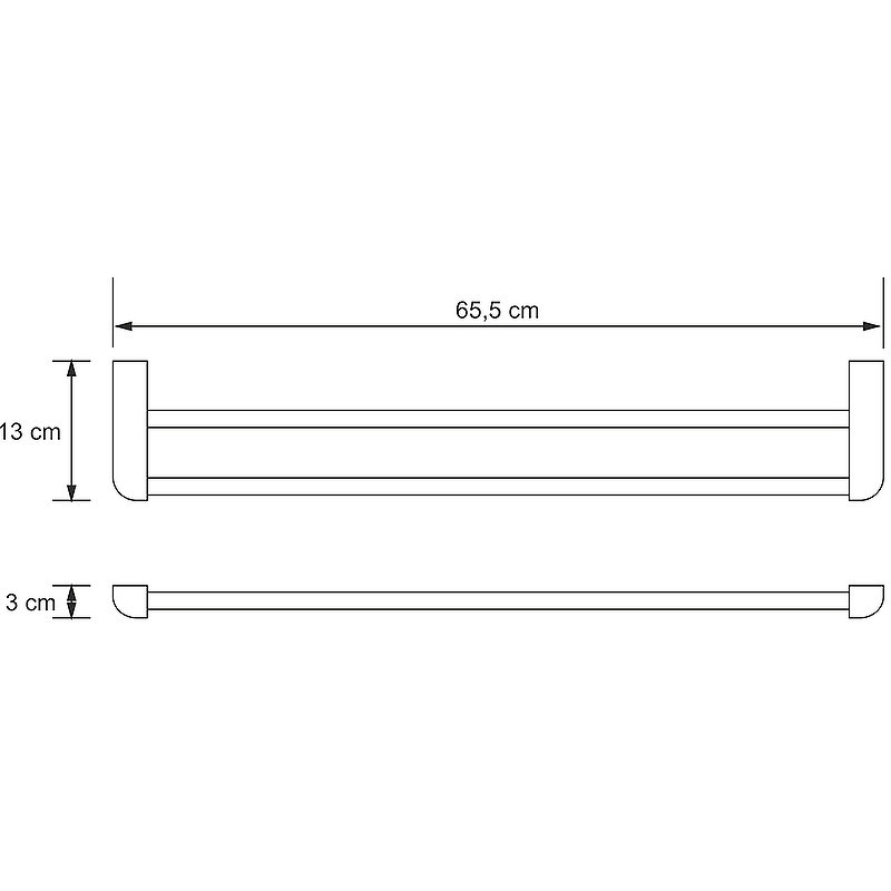 Полотенцедержатель WasserKRAFT Kammel K-8340 двойной