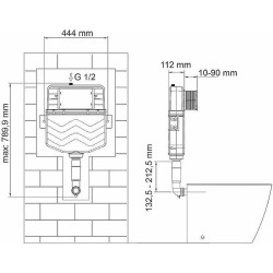 смывной бачок WasserKRAFT Aller 10TLT.031.ME.BN04 для унитаза