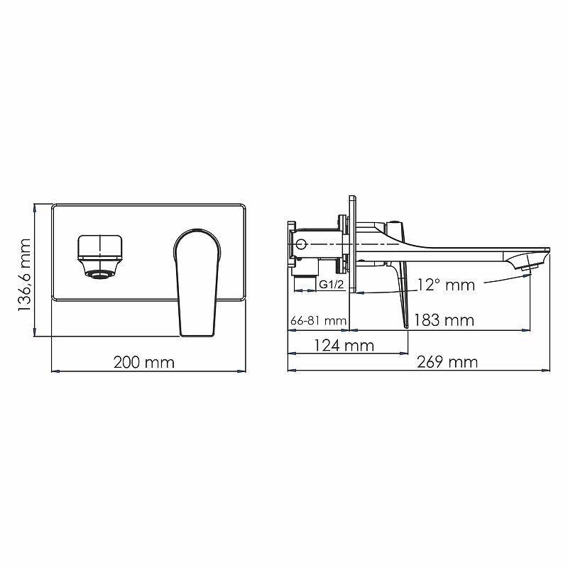 Смеситель для раковины WasserKRAFT Wiese 8430